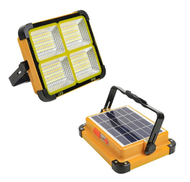 Solar Work Light LED Rechargeable 4 Modes 300W IP66 Waterproof Portable Outdoor Work