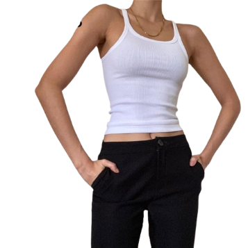 Lovito Women Casual Plain U Neck Tank Top LNL41056