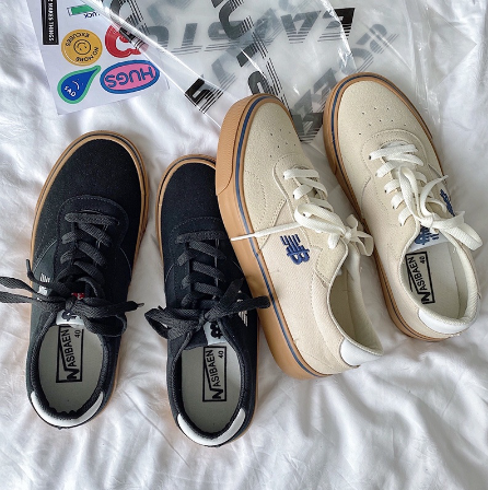 NB Classic Slip-on Sneakers Mens Black Canvas Shoes Rubber Skateboard Shoes