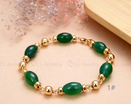 Lucky Charms Jade and Corales Bracelet Jewelry