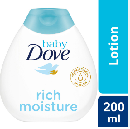 Baby Dove Hypoallergenic pH Neutral Baby Lotion Rich Moisture 200ml
