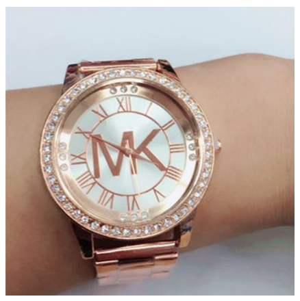 Men's steel band diamond watch fashion simple fashion quartz watch business versatile lovers Watch 003