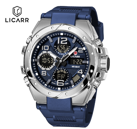 LICARR Brand Original Men's Watch Digital Sports Waterproof Fashion Men's Watches Casual Stopwatch Date Military 9515 M3