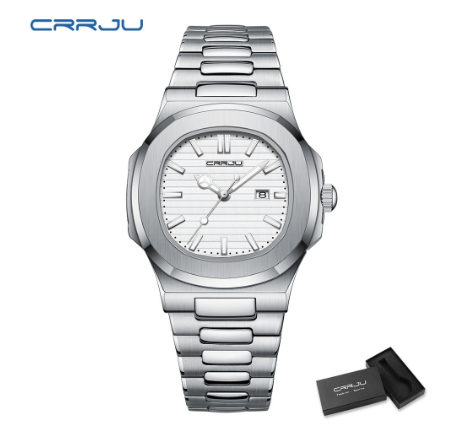 CRRJU watches top luxury fashion trend original brand casual simple new design stainless steel strap luminous hands quartz waterproof men's Watch M6