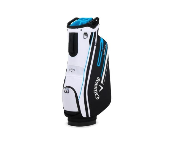 Callaway Golf CHEV 14 Cart Bag (WHT/BLK/Cyan SMS 23)