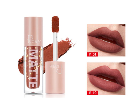 Pudaier New Matte Lip Tint Waterproof Long Lasting 12 Colors Lip Gloss