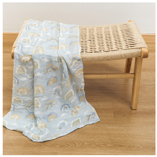 Happyflute Muslin Blanket 70 Bamboo Plus 30 Cotton Baby Swaddle Soft Newborn Bath Towel Baby Wrap Sleepsack Stroller Cover 120x110CM S12