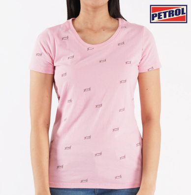 Petrol Basic Tees for Ladies Regular Fit CVC Jersey Fabric Trendy Fashion 110098-U Almond Blossom