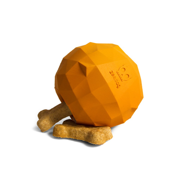 Zeedog Super Fruitz Treat Dispensing Dog Toy [Orange]