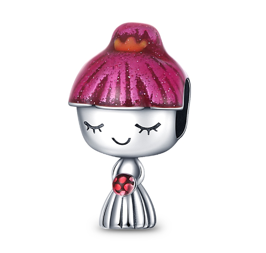 Genuine 925 Silver Little Boy Fox Rose Pyramid Mummy Charms Fit Original Charm Bracelets Diy Moon Cat Schnauzer Pendant For Jewelry S7