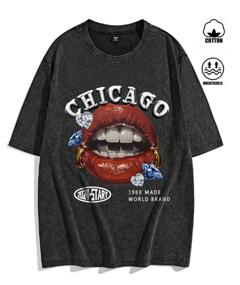 Manfinity LEGND Men's Plus Size Faded Short Sleeve T-Shirt