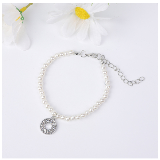 26 Letters Alphabet Initials Pearl Beaded Bracelet Bangle Women Jewelry Gift New