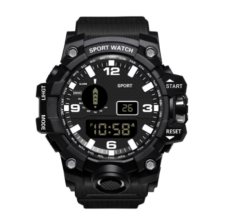 Original Luxury Digital Fashion Sports Waterproof Watch Outdoor Men Women Running Electronic Watch BLACK