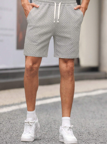 Men's Drawstring Waist Printed Casual Shorts With Pockets