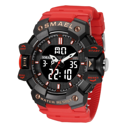 SMAEL Top Brand Sports Men's Watches Waterproof Stopwatch Week Alarm Clocks Male Digital Dual Time Display Wristwatch M3