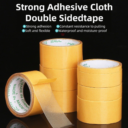 2/5/10CM Double Sided Tape Mesh Heavy Strong Sticky Durable Duct Cloth Tape Multiable Tape Removable