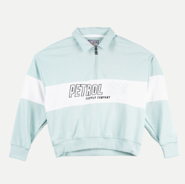 Petrol Ladies Basic Long Sleeve Jacket for Women Trendy Fashion Regular Fitting 118617 Sea foam