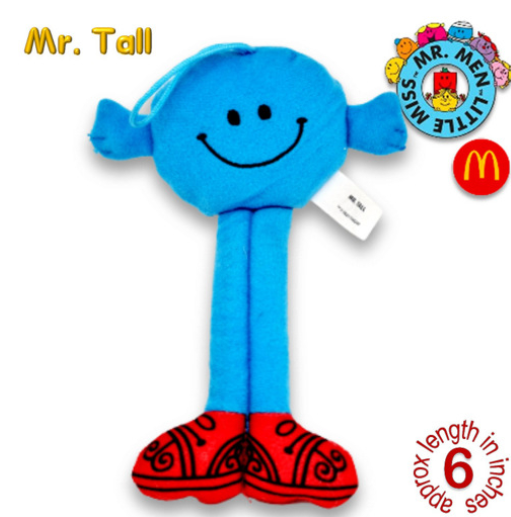 Mr Men Little Miss 2001 McDo Hanging Plushies Bag Charm Stuffed Toys M45