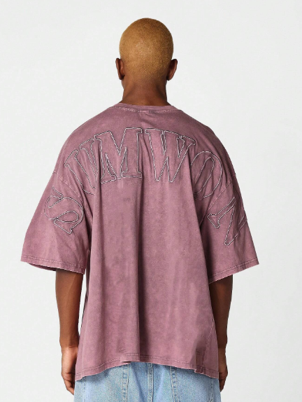 SUMWON Oversized Fit Tee With Back Logo Embroidery