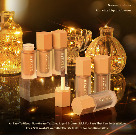 KIMUSE Glow Dewy Liquid Contour Weightless Long-lasting Smudgeproof Natural Finish Liquid Cream Bronzer Face Cosmetics Makeup