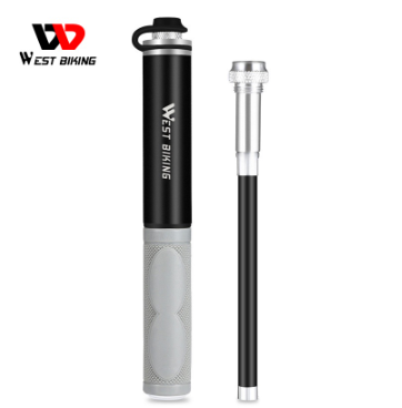 WEST BIKING Bicycle Pump With Hose 120psi Portable Tire Inflator Fold Mtb Road Accessories Cycling