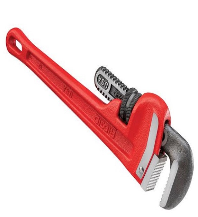 Heavy-Duty Straight Pipe Wrench 10 Inches