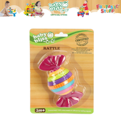 Baby Bliss Candy Rattle, Lead-Free - Developmental Toys