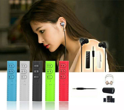 Wireless Bluetooth Receiver 3.5mm Jack Hands-free Car Kit Clip-on Car Bluetooth Audio Music Adapter for Speaker Headphone Car Stereo