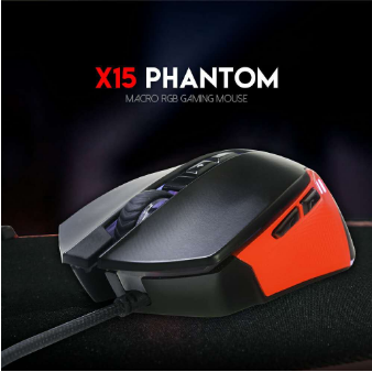 FANTECH X15 Phantom Macro RGB Gaming Mouse Best for Gaming Programmable RGB Light
