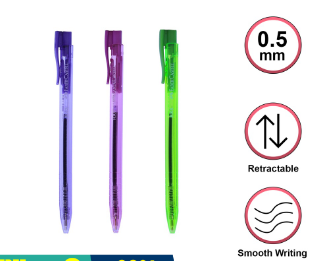 Faber-Castell RX5 Ballpen Black 3PCS Color Barrel [12SPRX5COL3]