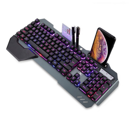 Limeide 618 Wired Gaming Keyboard and Mouse Set 1.5mm Thick Metal Panel with 16 Backlighting Effects