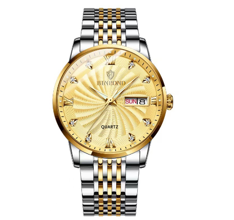 Binbond Original Luxury Watch Fashion Waterproof Business Watch Men Stainless Steel Wrist Watch M3
