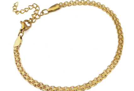 Stainless Steel 18k Gold Plated Ava Bracelet 7 Inches Adjustable