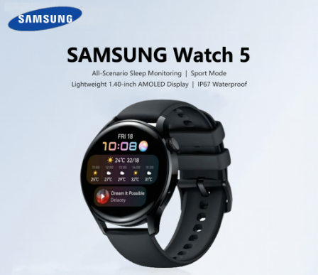 Samsung Smart Watch 5 MAX 1.4" AMOLED Touch Screen Heart Rate Tracking For Men Bluetooth Waterproof