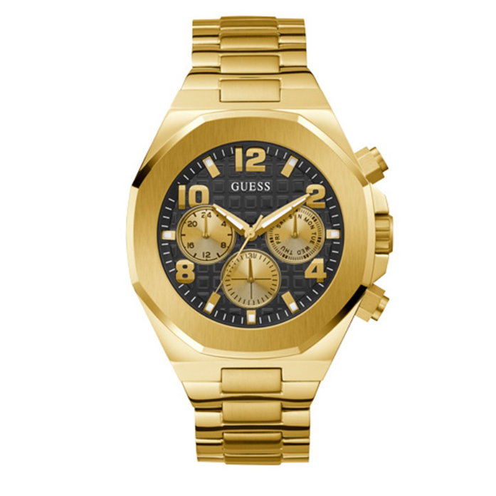 Guess Sport Gold Stainless Steel Analog Quartz Watch For Men GW0489G2