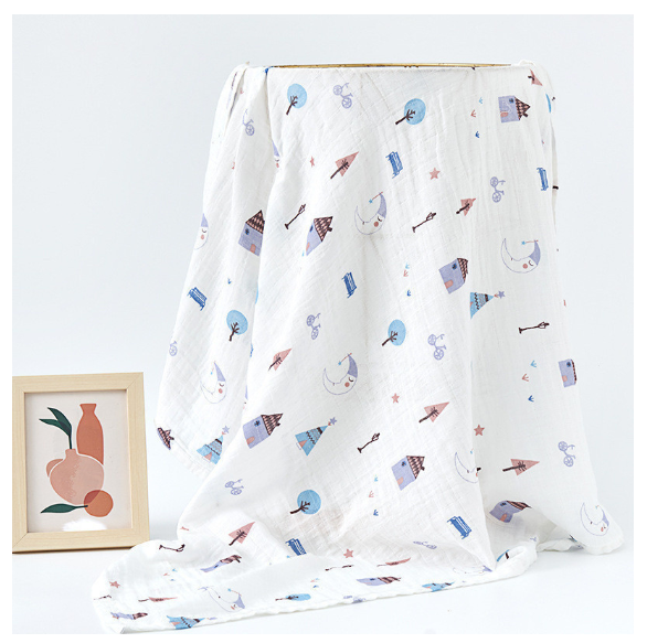 Summer Baby Blanket Muslin Gauze Breathable Sleep Swaddle Wrap Infant Quilt For Baby Bib S32