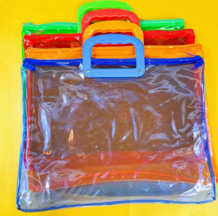 Plastic Color Push Lock Envelope & Zipper Long Envelope With Handle