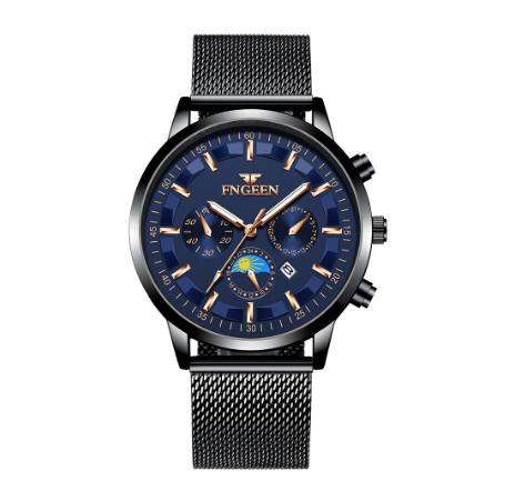 FNGEEN 5123 Men's Quartz Watch BLACK BLUE