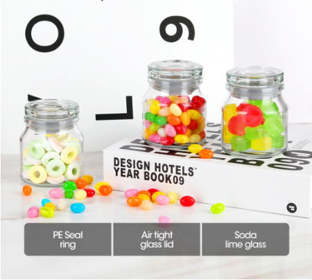 SLIQUE Premium Glass Jar w/ Glass Lid Set Storage Essentials Amazing Gift Idea For Any Occasion!