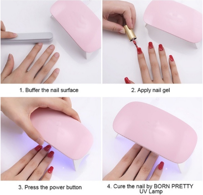 Fashion Gel Nails 6W LED UV Lamp Nail Gel Curing Machine USB Cable Mini Nail Dryer Design DIY Tool