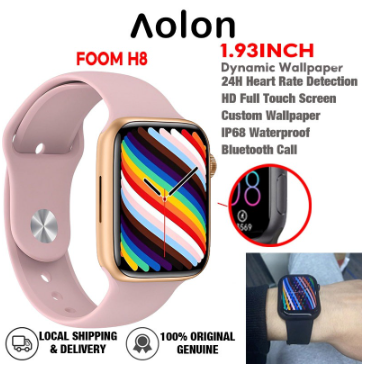 Aolon H8 Smart Watch Original Waterproof Bluetooth Call 1.92 Inch Full Touch Screen Series 8 Fitness Sports Smart Bracelet Wristband