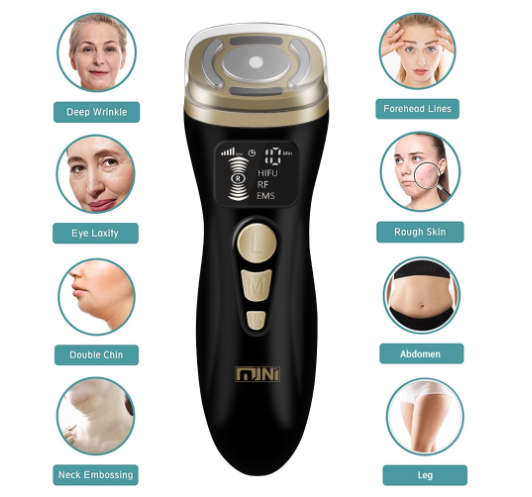 2.0 Mini HIFU Machine Skin Care RF Radio Frequency EMS Microcurrent for Skin Tightening Lifting Sagging Wrinkles Face Massager