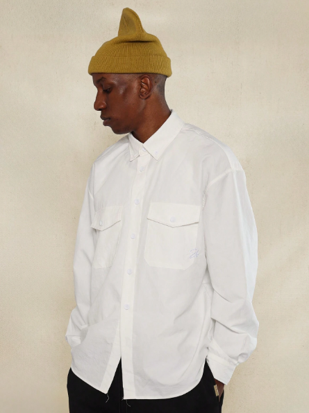 SUMWON Regular Fit Long Sleeve Shirt With Cargo Pockets