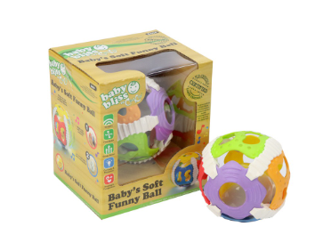 Baby Bliss Interactive Colorful Ball, Lead-Free - Developmental Toys