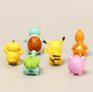 Weird Toys Pokémon Six-Piece Dolls Hand Companion Toys Doll ornaments (ZD#BKM 6in1)