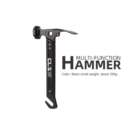 Camping Outdoor Mini Tent Hammer Multifunctional Stainless Steel Aluminum Alloy Handle Camping Canopy Ground Hammer Small Hammer