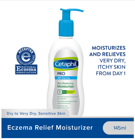 Cetaphil Pro Ad Derma Skin Restoring Moisturizer 145ml (For Eczema - Prone Skin / Atopic Dermatitis)