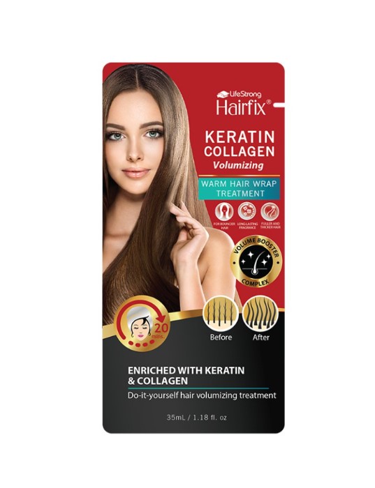 Hairfix Keratin Collagen Volumizing Warm Hair Wrap Treatment 35ML