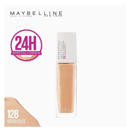 Maybelline Super Stay 24H Full Coverage Foundation - 128 Warm Nude