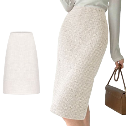 Lovito Women Elegant Plain Split Back Skirt L74ED150